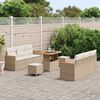 vidaXL Set Divano da Giardino 11 pcs Beige e Crema polyrattan