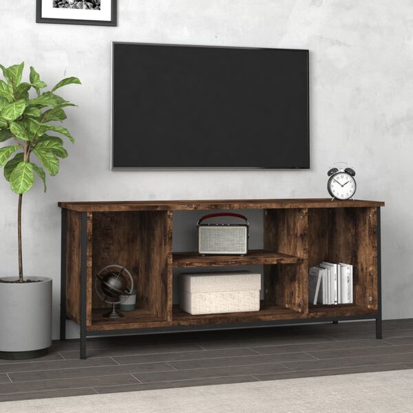 vidaXL Mobile TV Rovere Fumo 102x35x45 cm in Legno Multistrato