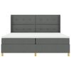 vidaXL Letto a molle con materasso Grigio scuro 200 x 200 cm Tessuto