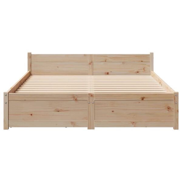 vidaXL Letto senza Materasso 120x190 cm in Legno Massello di Pino