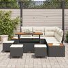 vidaXL Set Divano da Giardino 9 pcs Nero polyrattan