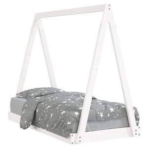 vidaXL Giroletto per Bambini Bianco 70x140cm in Legno Massello di Pino