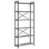 vidaXL Libreria 80 x 30 x 189,5 cm Legno ingegnerizzato Grigio sonoma