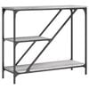 vidaXL Tavolino Consolle Grigio Sonoma 88,5x30x75 cm Legno Multistrato