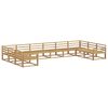 vidaXL Set di divani da esterno 10 pcs Bianco Legno di Acacia Massello