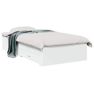 vidaXL Struttura del letto con cassetto Bianco Legno ingegnerizzato