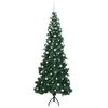 vidaXL Albero di Natale Artificiale Angolare con 300 LED Verde 240 cm