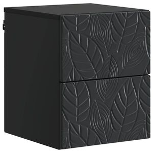 vidaXL Mobiletto da notte a muro Nero 34,5 x 33 x 40 cm