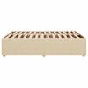 vidaXL Giroletto senza Materasso Crema 160x200 cm in Tessuto