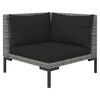 vidaXL Set Divani da Giardino 14pz con Cuscini Polyrattan Grigio Scuro