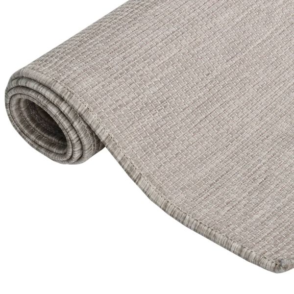 vidaXL Tappeto da Esterni a Tessitura Piatta 160x230 cm Grigio Chiaro