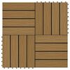 vidaXL Piastrella per Decking 11 pcs Teak riciclato 30 x 30 cm WPC