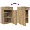 vidaXL Credenza con cassetto Rovere artigianale 50 x 42,5 x 93 cm