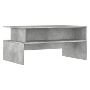 vidaXL Tavolino Salotto Grigio Cemento 90x55x42,5 cm Legno Multistrato
