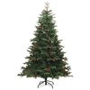 vidaXL Albero Natale Artificiale Incernierato con Pigne e Bacche 180cm
