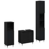 vidaXL Set di mobili per il bagno 3 pcs Rovere Nero 30 x 30 x 190 cm