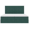 vidaXL Letto con Contenitore Verde Scuro 200 x 200 cm Velluto