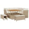vidaXL Set Divano da Giardino 8 pz Beige polyrattan