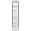 vidaXL Cesti Gabbioni ad Arco 5 pz 200x50x140/160 cm Ferro Zincato