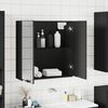 vidaXL Armadietto Specchio da Bagno Nero 64x20x67 cm Legno Multistrato