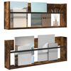 vidaXL Scaffale per riviste 2 pcs Rovere fum&eacute; 80 x 12 x 30 cm