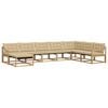 vidaXL Set di divani da esterno 8 pz Bianco e Beige