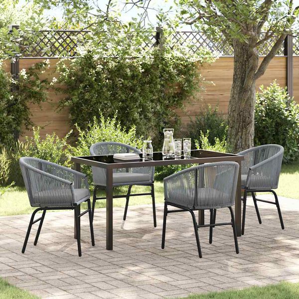 vidaXL Set da Pranzo per Giardino 5 pcs Antracite