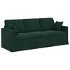 vidaXL Divano 2 pcs Verde Scuro 198 x 78 x 80 cm Velluto
