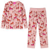 vidaXL Pigiama per Bambini a Maniche Lunghe Rosa Chiaro 104