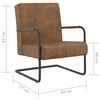 vidaXL Sedia a Sbalzo Marrone in Tessuto