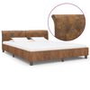 vidaXL Giroletto Marrone in Similpelle Scamosciata 160x200 cm