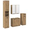 vidaXL Set di mobili per il bagno 4 pz Rovere artigianale