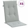 vidaXL Cuscini Sedia Schiena Alta 6 Grigio M&eacute;lange 120x50x4 Tessuto