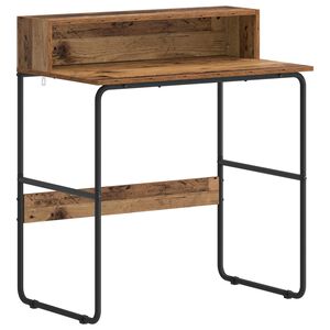 vidaXL Scrivania con Spazio di Archiviazione Legno di quercia