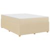 vidaXL Struttura letto con materasso Crema 140 x 200 cm Tessuto