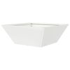 vidaXL Vaso da giardino 5 pcs Bianco 40 x 40 x 15 cm