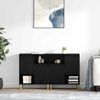 vidaXL Sideboards 2 pcs Rovere Nero 60 x 35 x 70 cm Legno multistrato