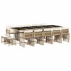 vidaXL Set da Pranzo da Giardino 15 pz con Cuscini Beige in Polyrattan