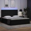 vidaXL Letto con contenitore e LED Nero 180 x 200 cm Pelle sintetica