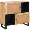 vidaXL Credenza Marrone 80 x 33 x 75 cm Legno di mango massello