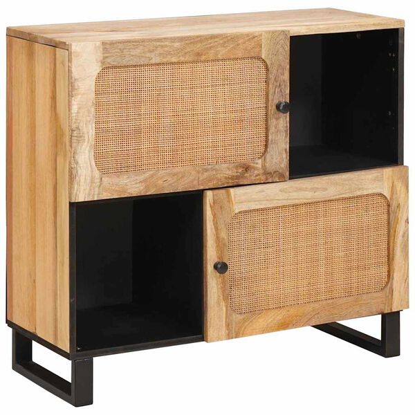 vidaXL Credenza Marrone 80 x 33 x 75 cm Legno di mango massello