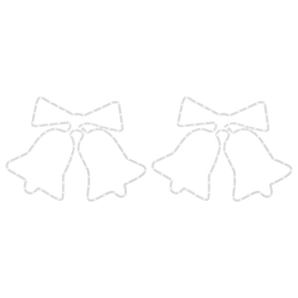 vidaXL Figure Natalizie Campane con 72 LED 2 pz 50x56 cm