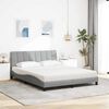 vidaXL Letto con Materasso Hanko Grigio Chiaro160x200 cm Tessuto