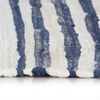 vidaXL Tappeto Chindi Tessuto a Mano in Cotone 160x230 cm Blu e Bianco