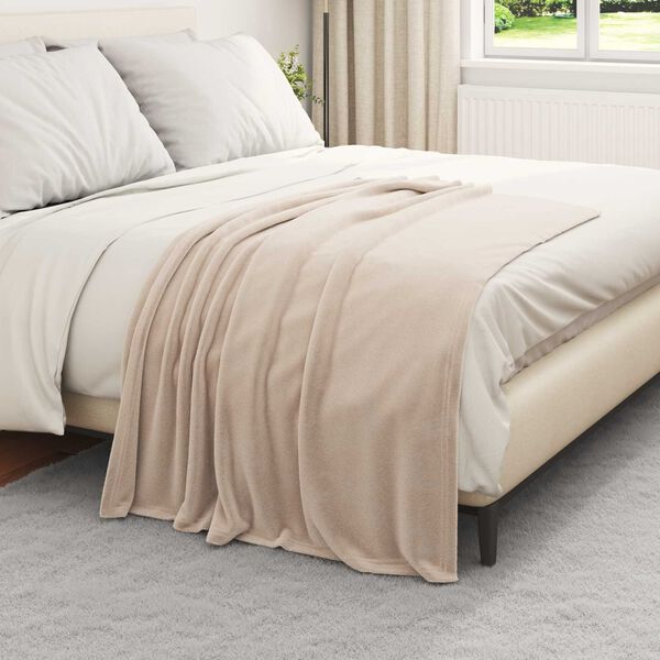 vidaXL Coperte da Pile 6 pcs Beige 130 x 150 cm Panno