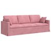vidaXL Divano 2 pcs Rosa 228 x 78 x 80 cm Velluto