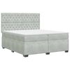 vidaXL Letto box spring con materasso Grigio Chiaro 200 x 200 cm