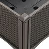 vidaXL Fioriera da Giardino con Gambe Marrone 200x160x42 cm in PP