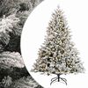 vidaXL Albero di Natale Artificiale con Rami Pieghevoli 150 cm 150 LED