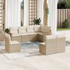 vidaXL Set Divano da Giardino 8 pz con Cuscini Beige in Polyrattan